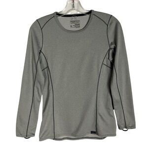 Patagonia Women's Gray Polartec Midweight Capilene‎ Baselayer Shirt Size XS